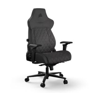 Corsair TC500 LUXE Shadow | Zračno Premium Blago | 5D Nasloni Za Roke | Nastavljiva Ledvena Opora | Črn Gaming Stol