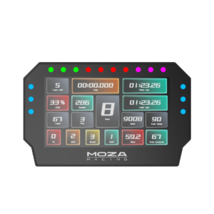 Moza Racing CM2 RS072 | 5-Palčni 720P Touchscreen | 10 RGB Shift LED + 6 RGB Flag Luči | Nastavljiv Sim Racing Dirkalni Zaslon