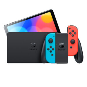 Nintendo Switch OLED | Neon Blue In Neon Red Joy-Con | 7" OLED Zaslon | 64GB | LAN Dock | Igralna Konzola