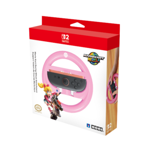 HORI NS2 Racing Wheel Attachment Set | Peach Edition | Za Nintendo Switch 2 In Switch Joy-Con | Uradno Licenciran | Gaming Volan Dodatek