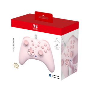 HORI HORIPAD Turbo | Cozy Pink | NS2 | Žični Gaming Kontroler S Turbo Funkcijo, C-Gumbom In Programabilnimi Zadnjimi Gumbi | Igralni Plošček Za Nintendo Switch 2