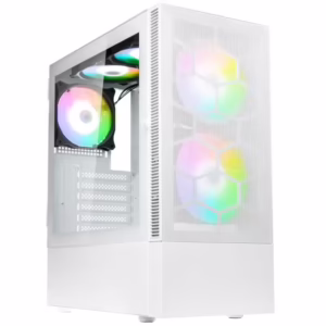 Kolink Observatory MX Mesh ARGB | White | Mid Tower | ATX Micro-ATX Mini-ITX | Tempered Glass | 5x ARGB Fans | Računalniško Ohišje