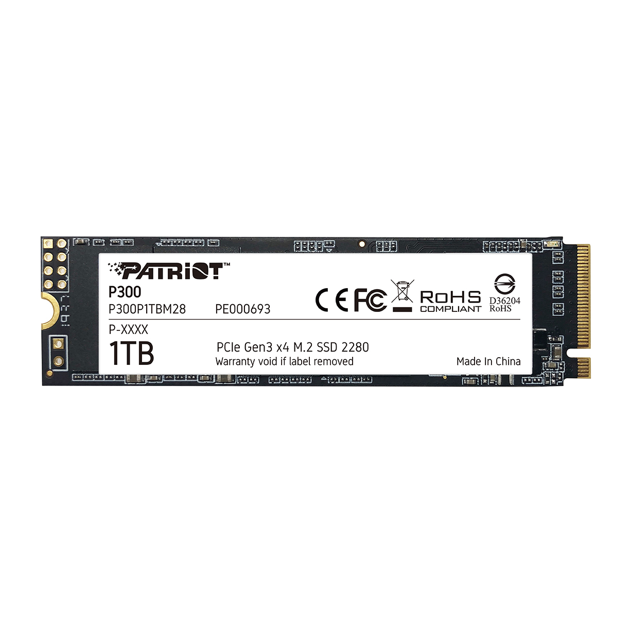 Patriot p300 | 1tb | m. 2 | nvme | 4xpcie gen3 | ssd disk 1 Patriot p300 1tb m. 2 nvme ssd pcie gen 3 x4 komponentko