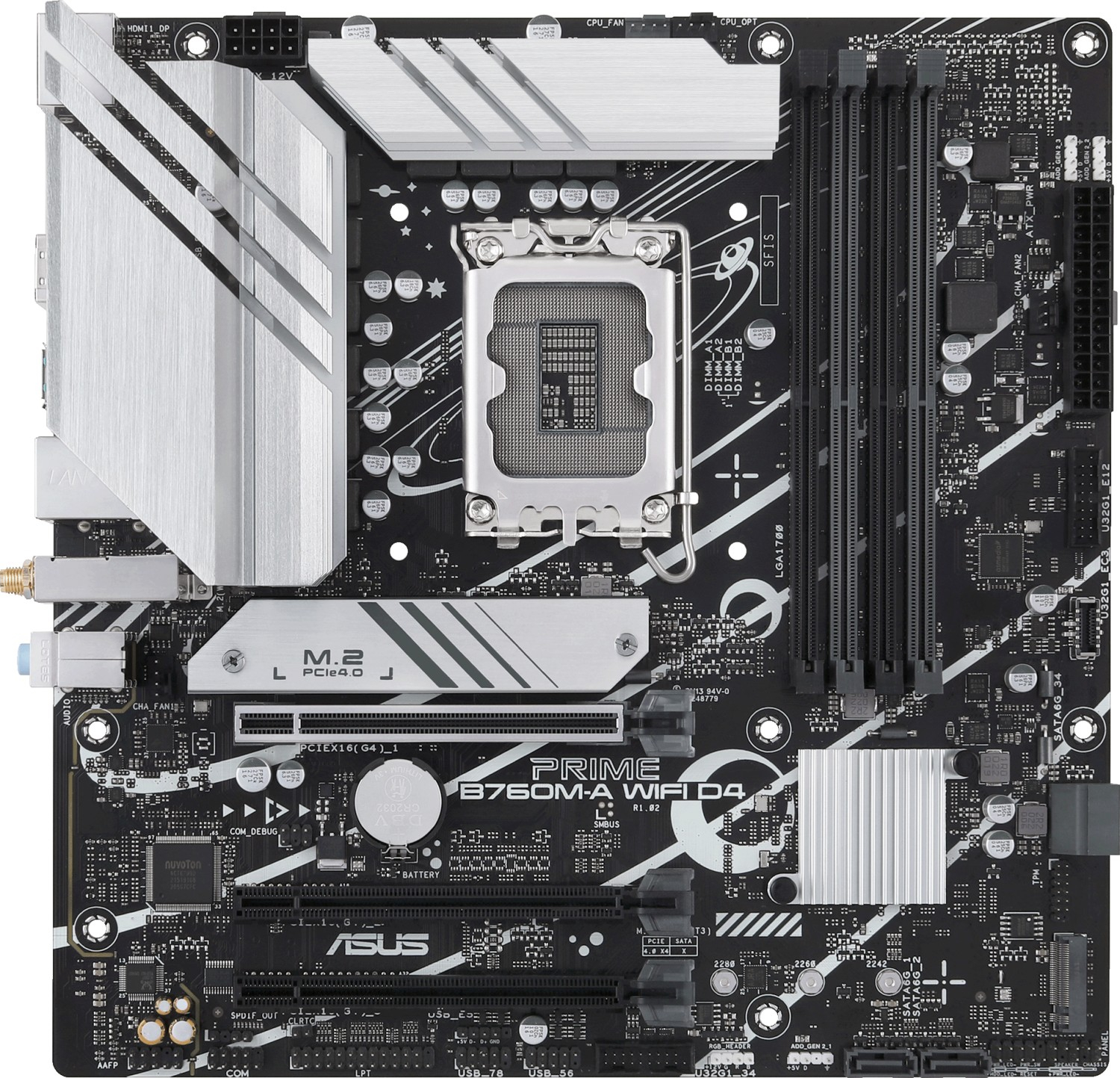 Asus prime b760m-a wifi d4 | lga 1700 | matx | ddr4 | sata3 | wi-fi 6 | matična plošča 1 Asus prime b760m-a wifi d4, ddr4, sata3, usb3. 2gen2, dp, wi-fi 6, lga1700 matx komponentko
