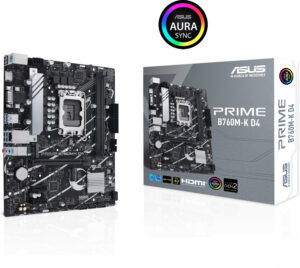 ASUS PRIME B760M-K D4 | LGA1700 | mATX | DDR4 | SATA3 | USB3.2 HDMI | Matična Plošča