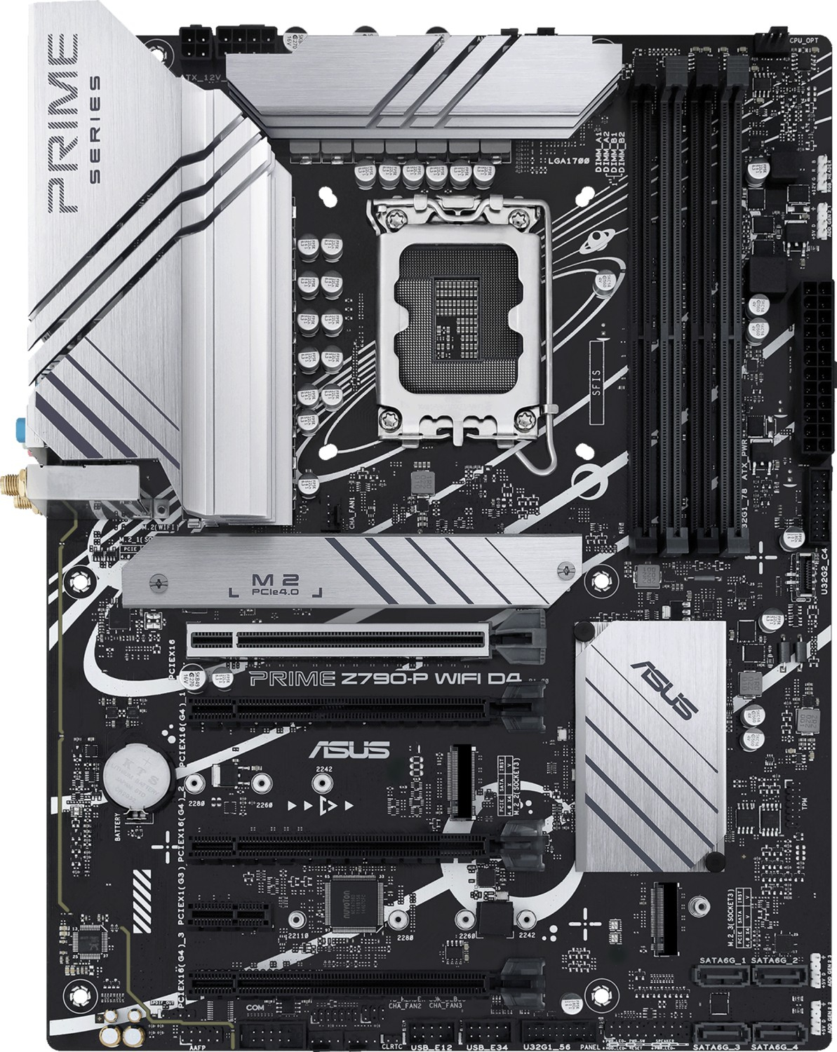Asus prime z790-a wifi, ddr5, sata3, usb3. 2gen2x2, dp, 2. 5gbe, wifi 6e, lga1700 atx komponentko