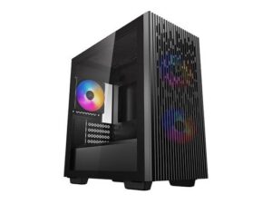 DeepCool MATREXX 40 3FS | mATX | Kaljeno Steklo | 3 Prednameščeni LED Ventilatorji | Črno Računalniško Ohišje