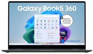 Samsung Galaxy Book5 360 | 15,6" FHD AMOLED Na Dotik | Intel Core Ultra 5 226V | 16GB LPDDR5X | 512GB NVMe SSD | Moonstone Gray | Brez Napajalnika | Prenosnik
