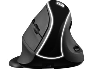 Sandberg Wireless Vertical Mouse Pro | Ergonomska | Vertikalna | Polnilna | Črna | Brezžična Miška
