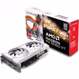 Sapphire RX 9060 XT 16GB Pure OC | GDDR6 | Bela Grafična Kartica