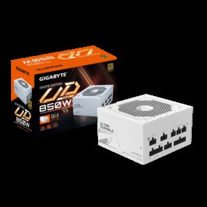 GIGABYTE UD850GM PG5W GOLD | 850W | 80 Plus Gold | Bela | Modularni Napajalnik