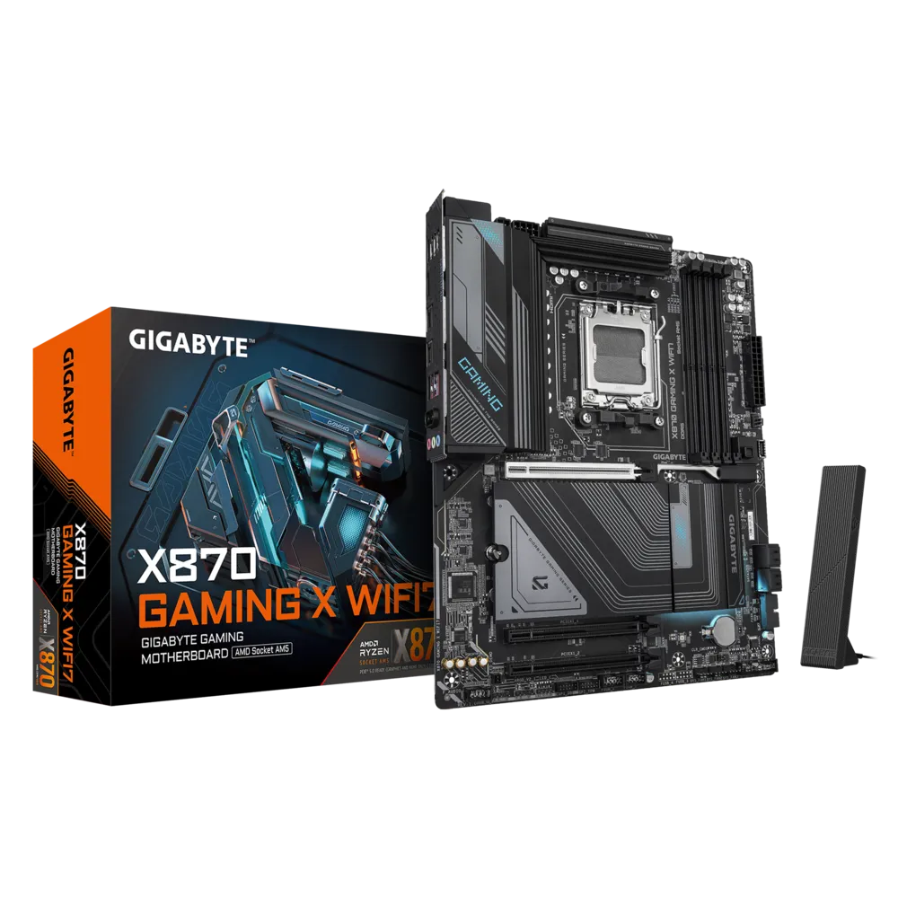 Gigabyte x870 gaming x wifi7 | am5 | atx | ddr5 | matična plošča 1 Gigabyte x870 gaming x wifi7, ddr5, sata3, usb4, dp, 2. 5gbe, wifi 7, am5 atx komponentko