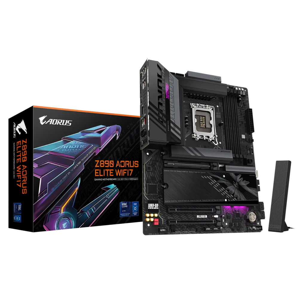 Gigabyte z890 aorus elite wifi7 | lga1851 | atx | ddr5 | sata3 | displayport | 2. 5gbe | wifi 7 | matična plošča 1 Gigabyte z890 aorus elite wifi7, ddr5, sata3, usb4, dp, 2. 5gbe, wifi 7, lga1851 atx komponentko