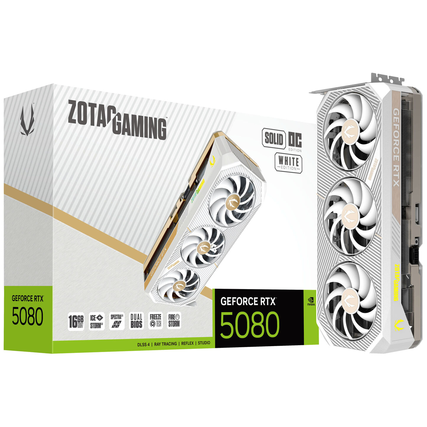 Zotac gaming geforce rtx 5080 solid oc white edition 16gb