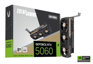 ZOTAC GAMING GeForce RTX 5060 Low Profile | 8GB GDDR7 | DLSS 4 | ITX In SFF | Grafična Kartica