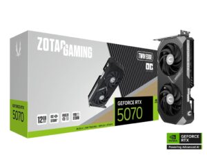 Zotac Twin Edge OC White Edition GeForce RTX 5070 | 12 GB GDDR7 | DLSS 4 PCIe 5.0 | Bela Grafična Kartica
